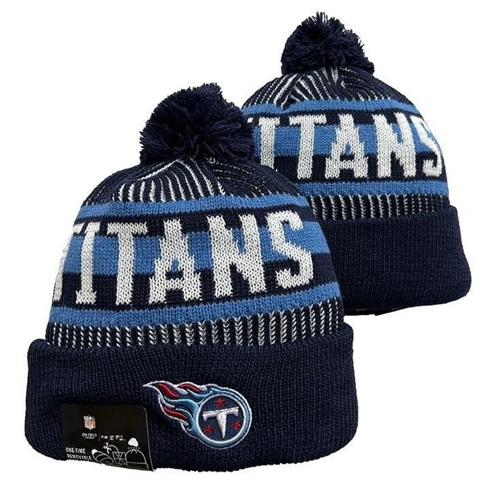 NWT Tennessee Titans Sports Knit Pom‎ Beanie Fleece Lining Unisex